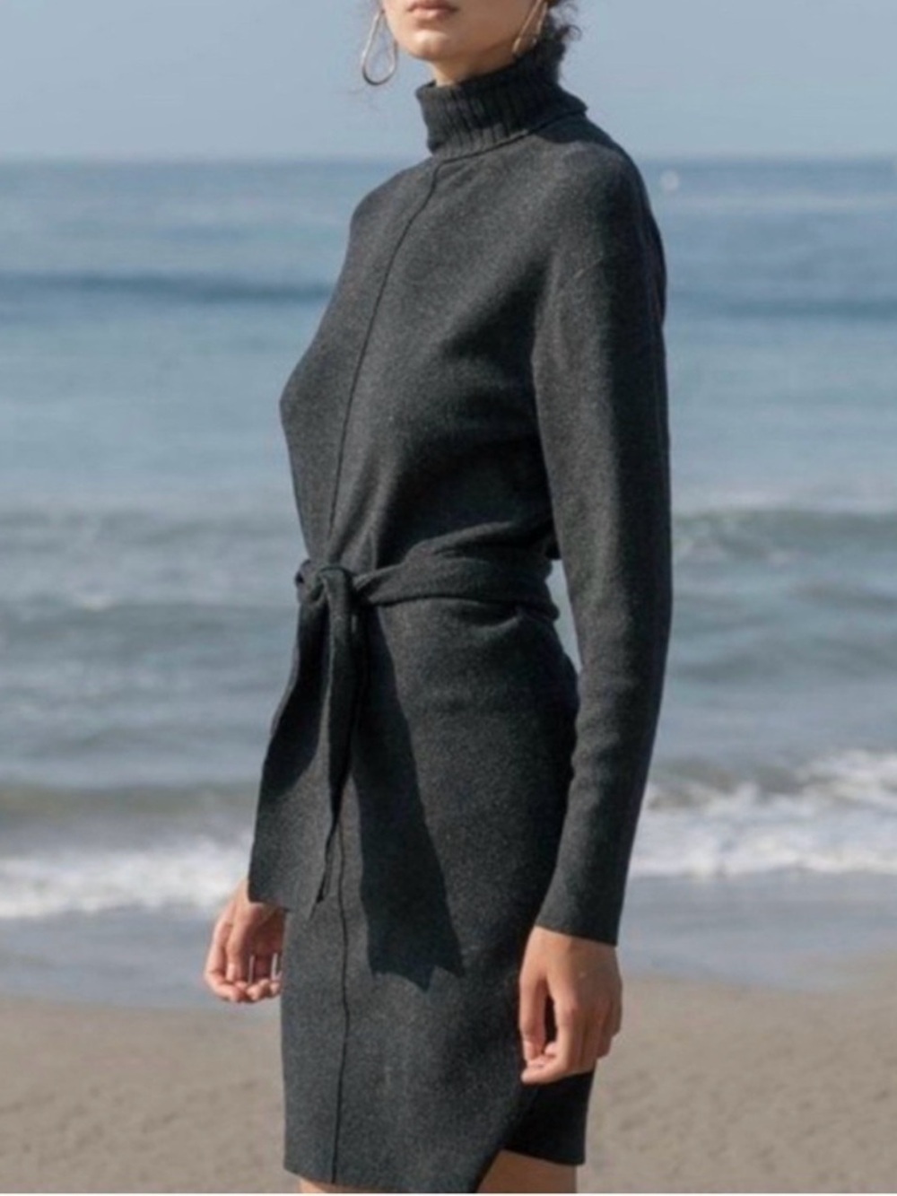 BROCHU WALKER Judson Tie Front Dress SzSmall Like New
